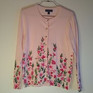 Karen Scott Floral Cardigan